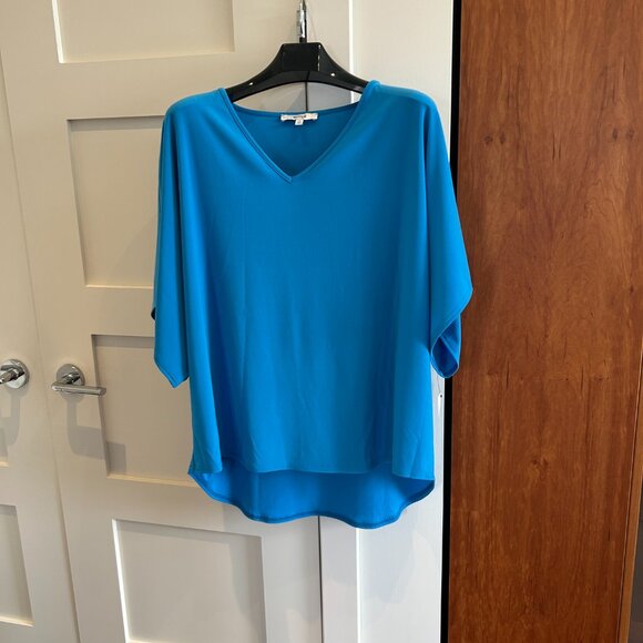 Sympli V-Neck Dolman Top, Elbow Sleeve, Ocean (Blue) Size 18 - Picture 7 of 7